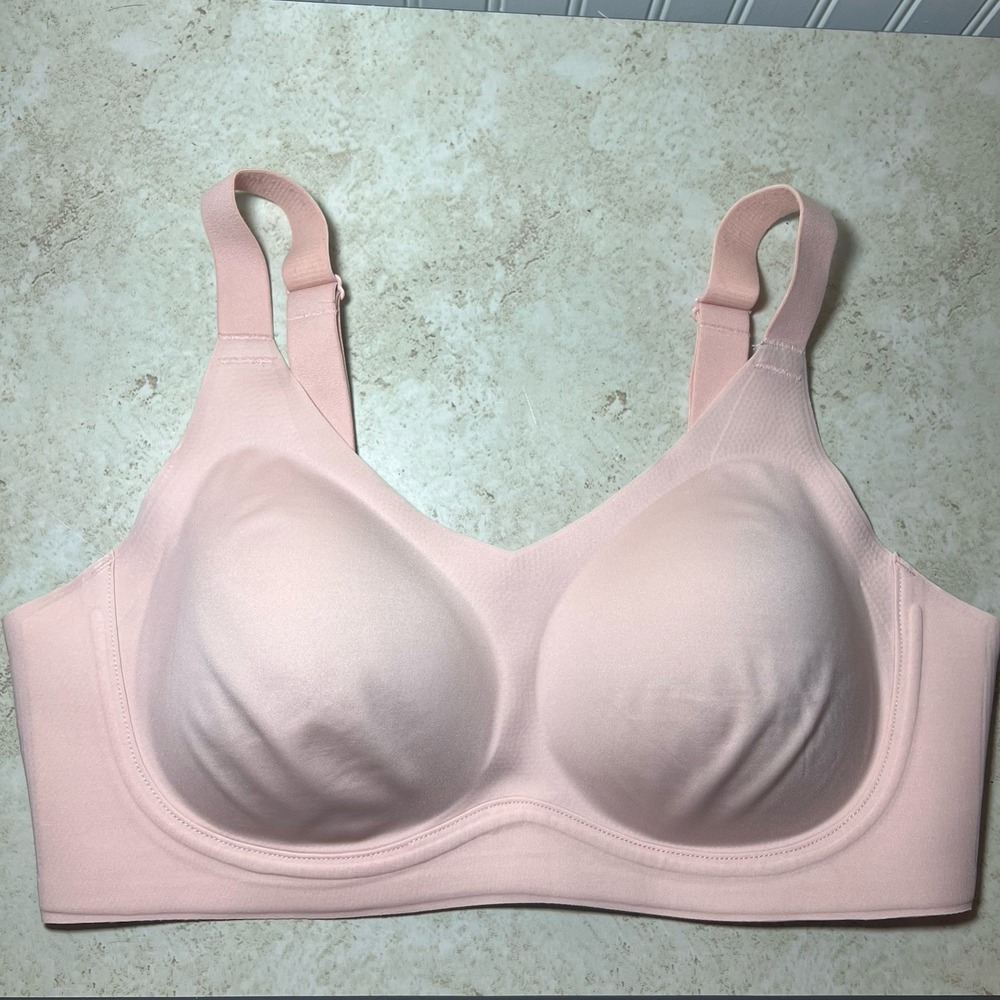 COMFELIE XL Seamless Wireless Bra in Blush Pink — Second-Skin Comfort & Support